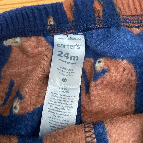 Carters baby boy fleece pj pants - Picture 2 of 2